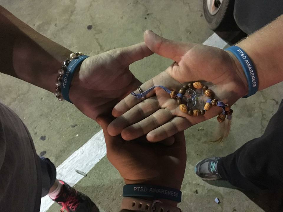 Care bands and friends and a dream catcher